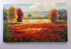 Fields of Red and Gold (Abstract Realism)